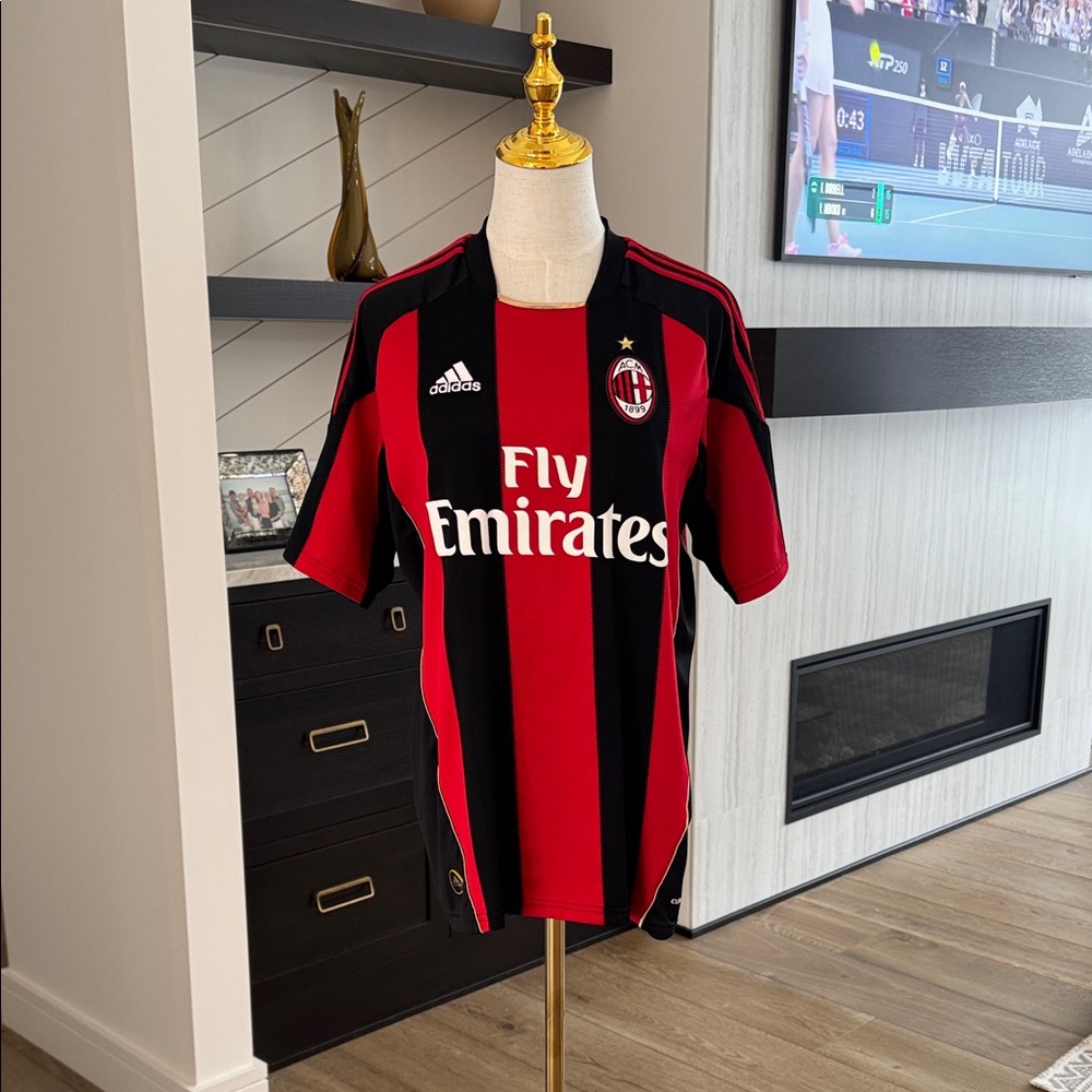Authentic Adidas AC Milan Soccer Jersey - Men’s Medium - Fly Emirates